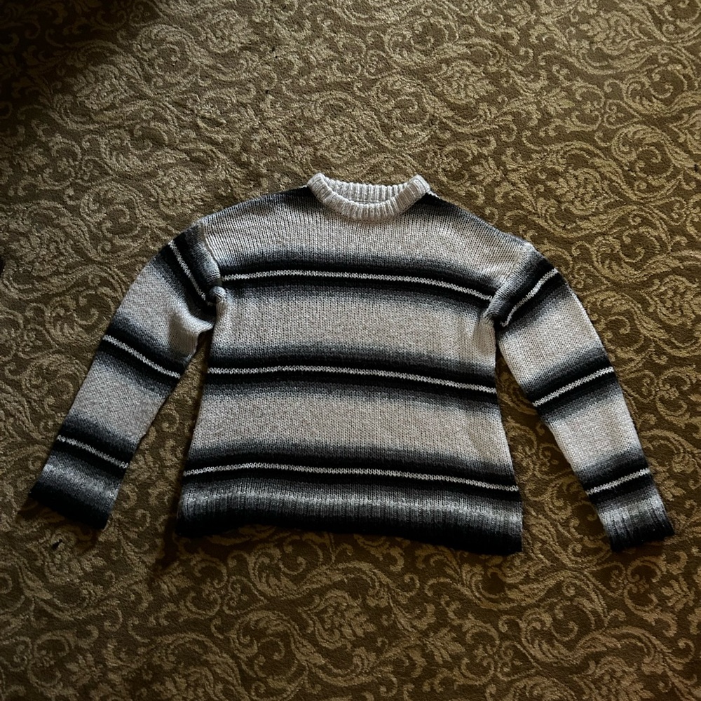 Woman’s Urban Outfitters  Soft Grey and Black Striped Sweater size XS